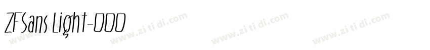ZFSans Light字体转换